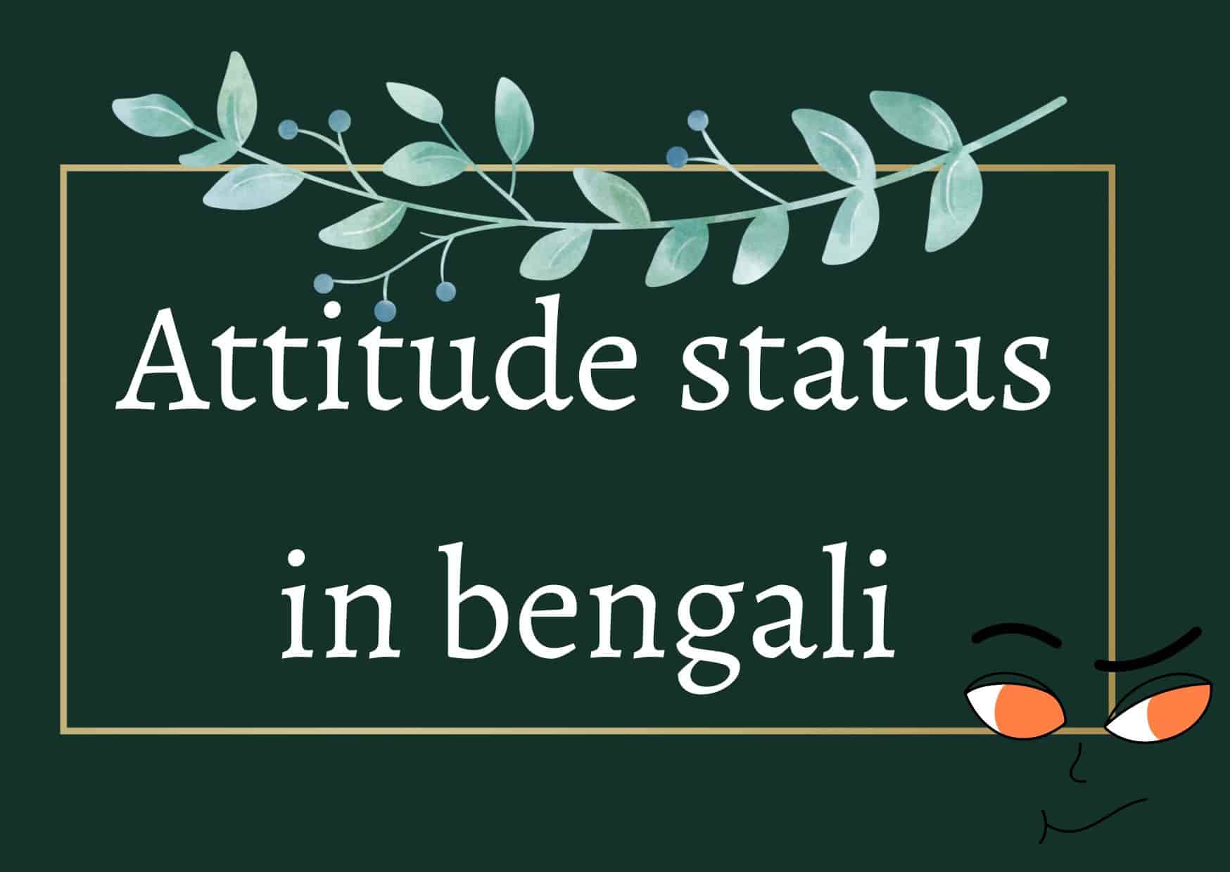 attitude status bengali