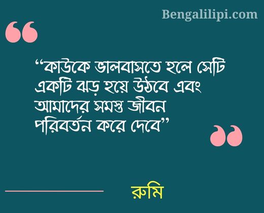 Jalal Uddin rumi quote in bengali
