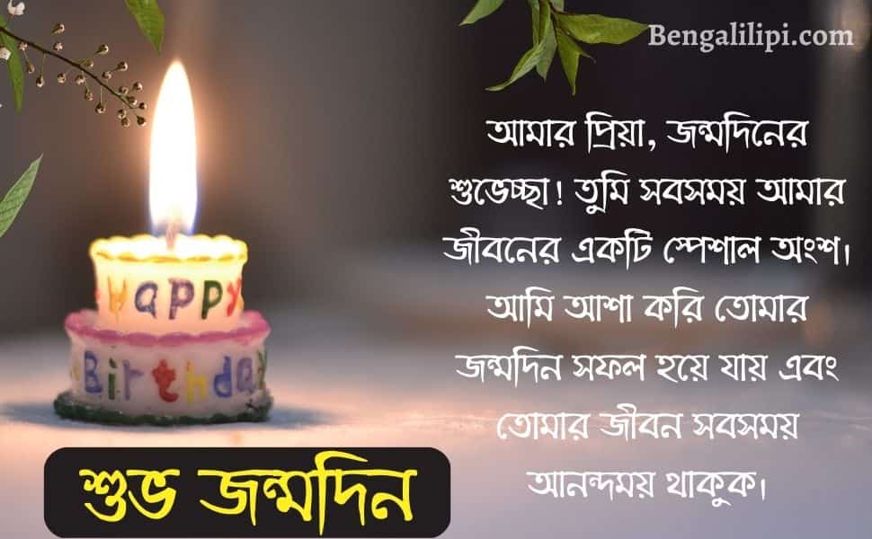 bangla happy birthday wish for girlfriend