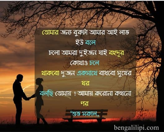 Romantic good morning quotes in bengali 